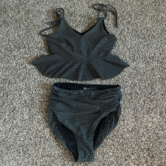 ALBION FIT Dash Tied-Up 2-piece Tankini Size Small - Picture 1 of 6